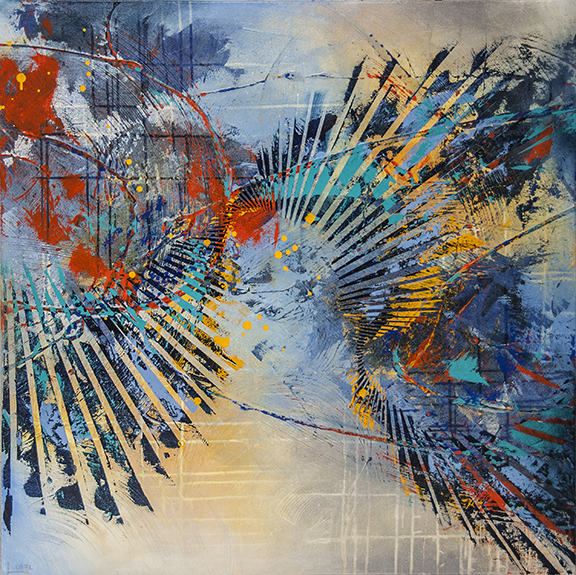 Acrylics on canvas, inverted color